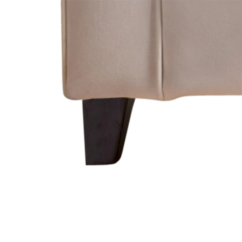 Banc de rangement ottoman rembourré avec couvercle capitonné et accoudoirs roulés