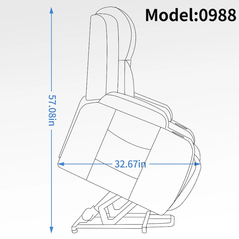 Fauteuil inclinable releveur électrique avec massage, chaleur et porte-gobelets, marron