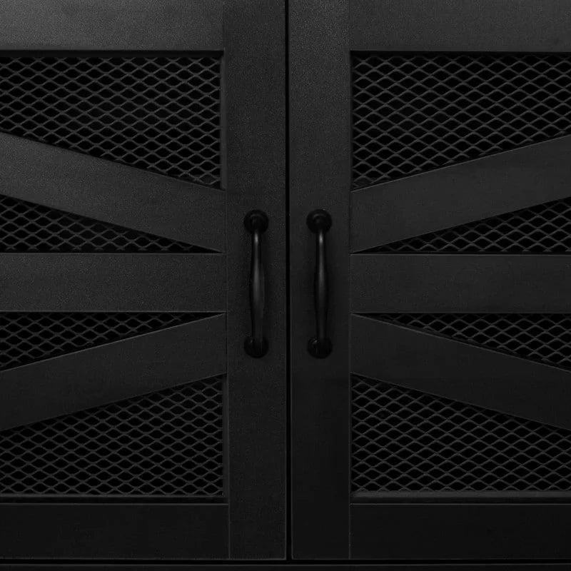 Portemanteau d'entrée noir avec armoire à chaussures, banc et patères