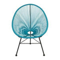 Chaise longue ronde tissée pour intérieur/extérieur en plusieurs coloris