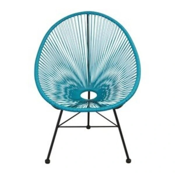 Chaise longue ronde tissée pour intérieur/extérieur en plusieurs coloris