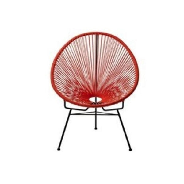 Chaise longue ronde tissée pour intérieur/extérieur en plusieurs coloris