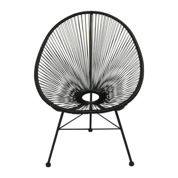 Chaise longue ronde tissée pour intérieur/extérieur en plusieurs coloris