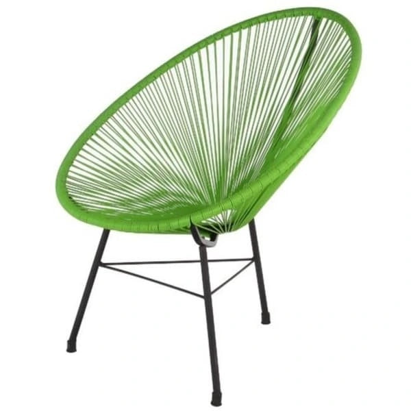 Chaise longue ronde tissée pour intérieur/extérieur en plusieurs coloris