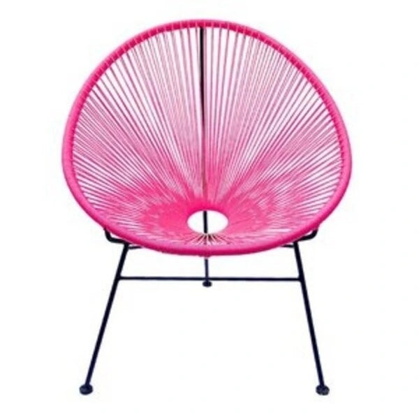 Chaise longue ronde tissée pour intérieur/extérieur en plusieurs coloris