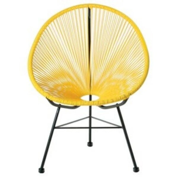 Chaise longue ronde tissée pour intérieur/extérieur en plusieurs coloris