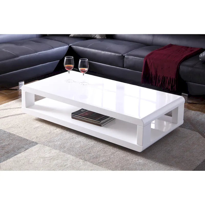 Artiva CASA 48 Modern Euro White lacquered High Gloss Coffee Table