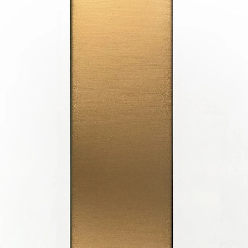 Table basse ronde avec plateau en verre trempé et cadre en acier finition laiton