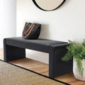 Banc cascade rembourré en similicuir noir, havane, olive