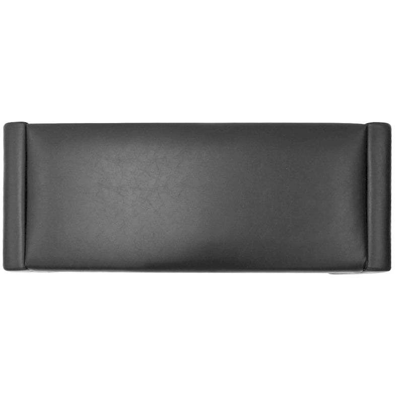 Banc cascade rembourré en similicuir noir, havane, olive