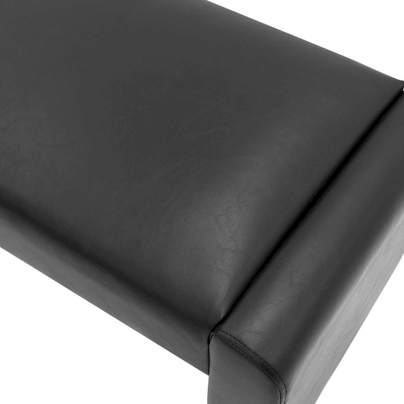 Banc cascade rembourré en similicuir noir, havane, olive