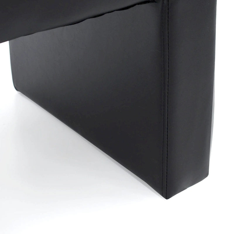 Banc cascade rembourré en similicuir noir, havane, olive