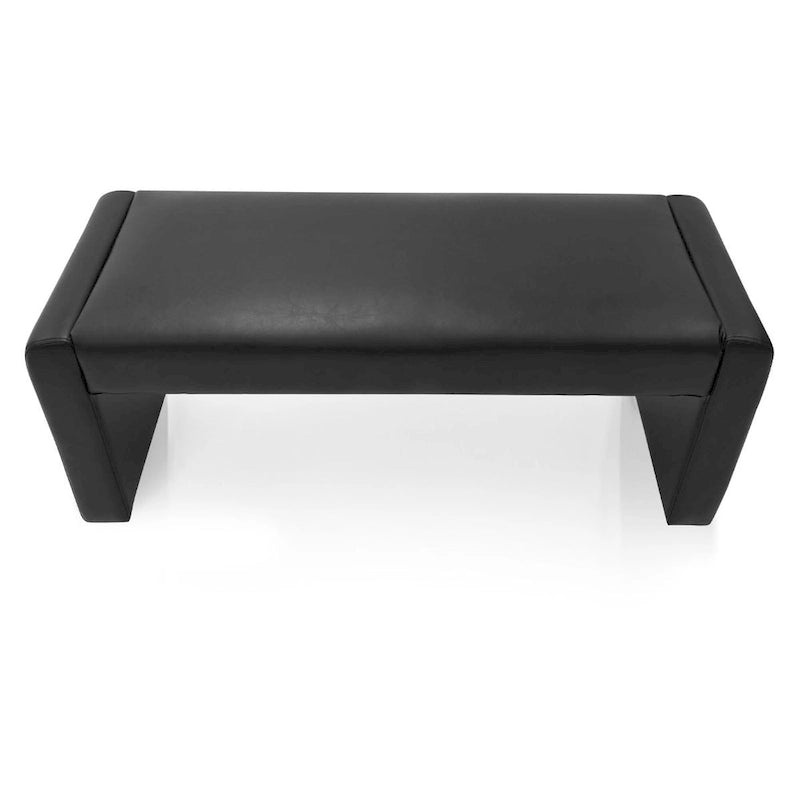 Banc cascade rembourré en similicuir noir, havane, olive