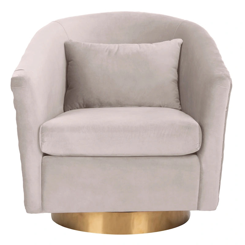 Fauteuil pivotant en velours bleu marine matelassé losanges avec garniture cloutée