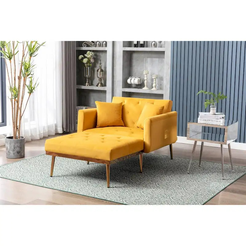 Fauteuil tonneau en velours avec pieds or rose et assise capitonnée, Black Green Mango