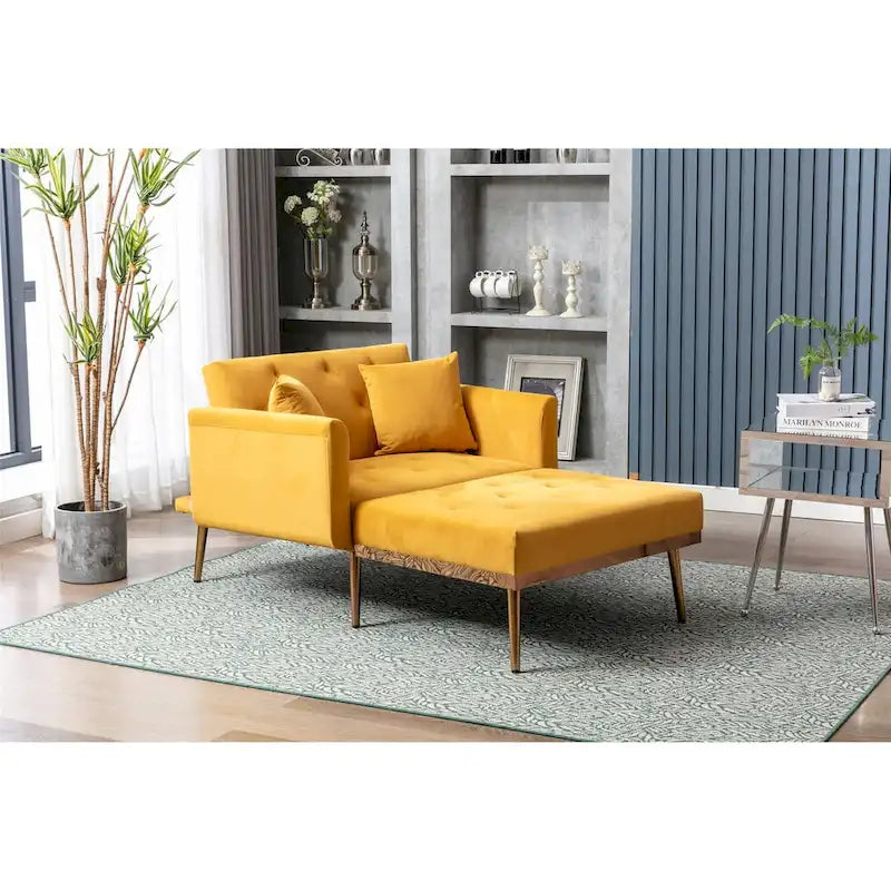 Fauteuil tonneau en velours avec pieds or rose et assise capitonnée, Black Green Mango