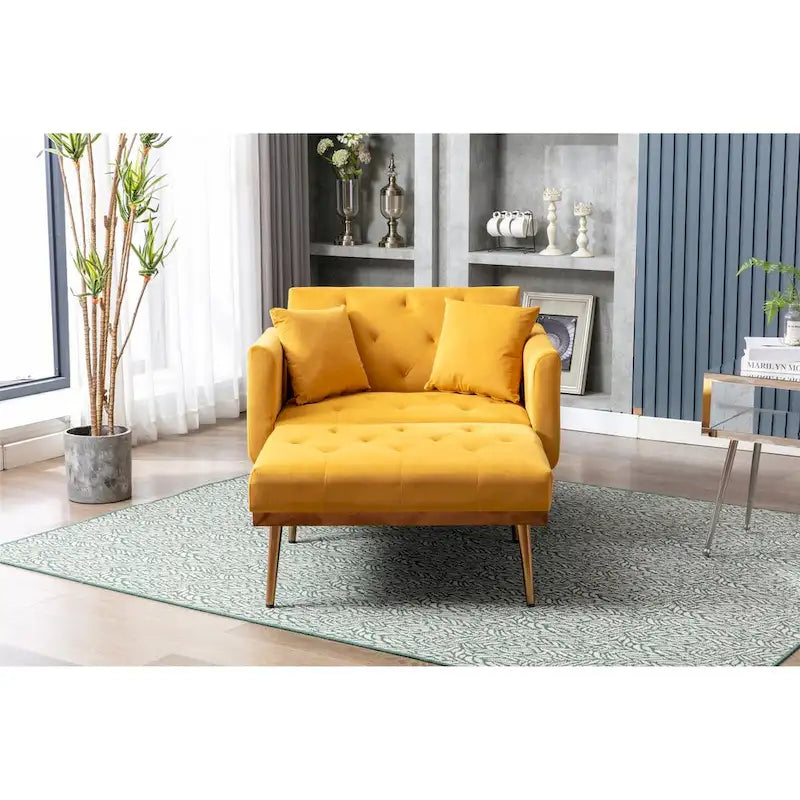 Fauteuil tonneau en velours avec pieds or rose et assise capitonnée, Black Green Mango