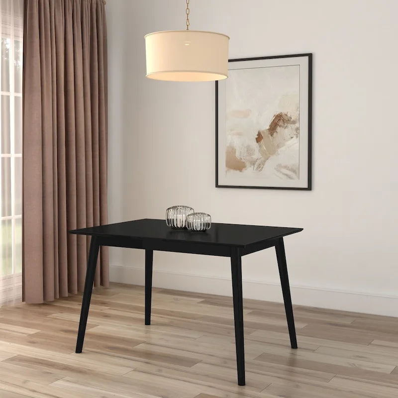 Table de salle à manger en pin massif Mid-Century Modern, Noyer & Pacanier