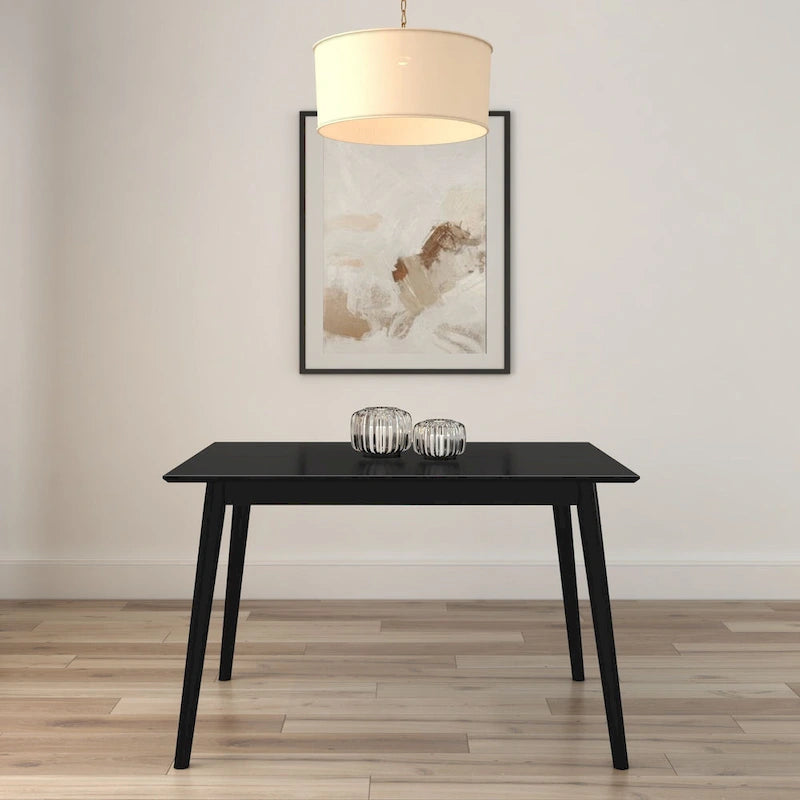 Table de salle à manger en pin massif Mid-Century Modern, Noyer & Pacanier