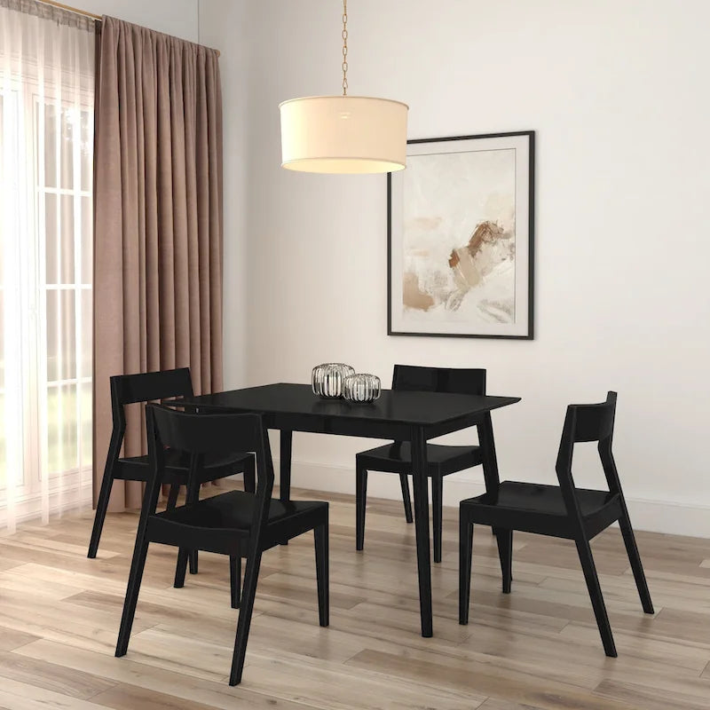 Table de salle à manger en pin massif Mid-Century Modern, Noyer & Pacanier