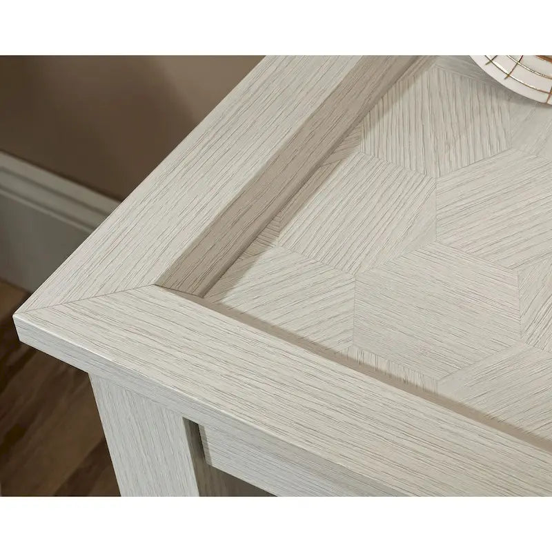 Bureau à piédestal simple avec surface coulissante et tiroir classeur en chêne glacier